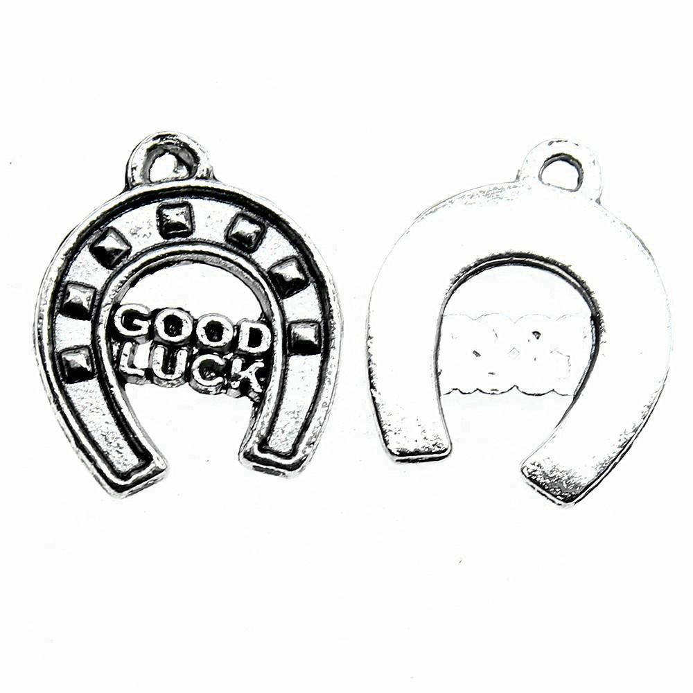 Vintage Horseshoe Charms Alloy Metal Pendants For DIY Jewelry Lucky Themed Accessories