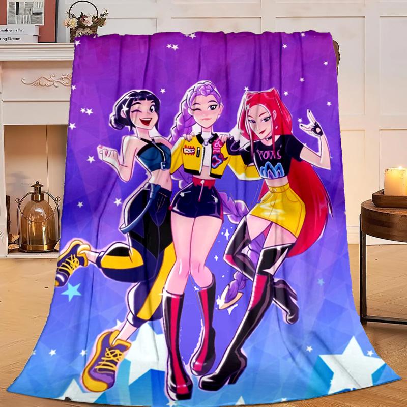 1PC Superhero kpop Friends Adventure Flannel Blanket Gift, Suitable for Both Men And Women, Soft Ideal for Beds And Sofa, Birthday Or Christmas Gift