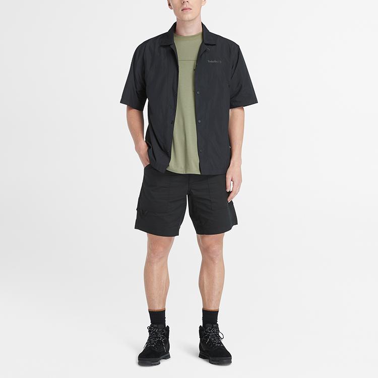 Timberland Lightweight Packable Quick-Dry Outdoor Comfortable Polo Shirt Men Shirts Black A5SKQ-001