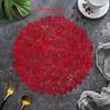 Leaf Hollowed Out PVC Placemats Household Light Luxury Anti Slip And Thermal Insulation Dining Table Decor Mat