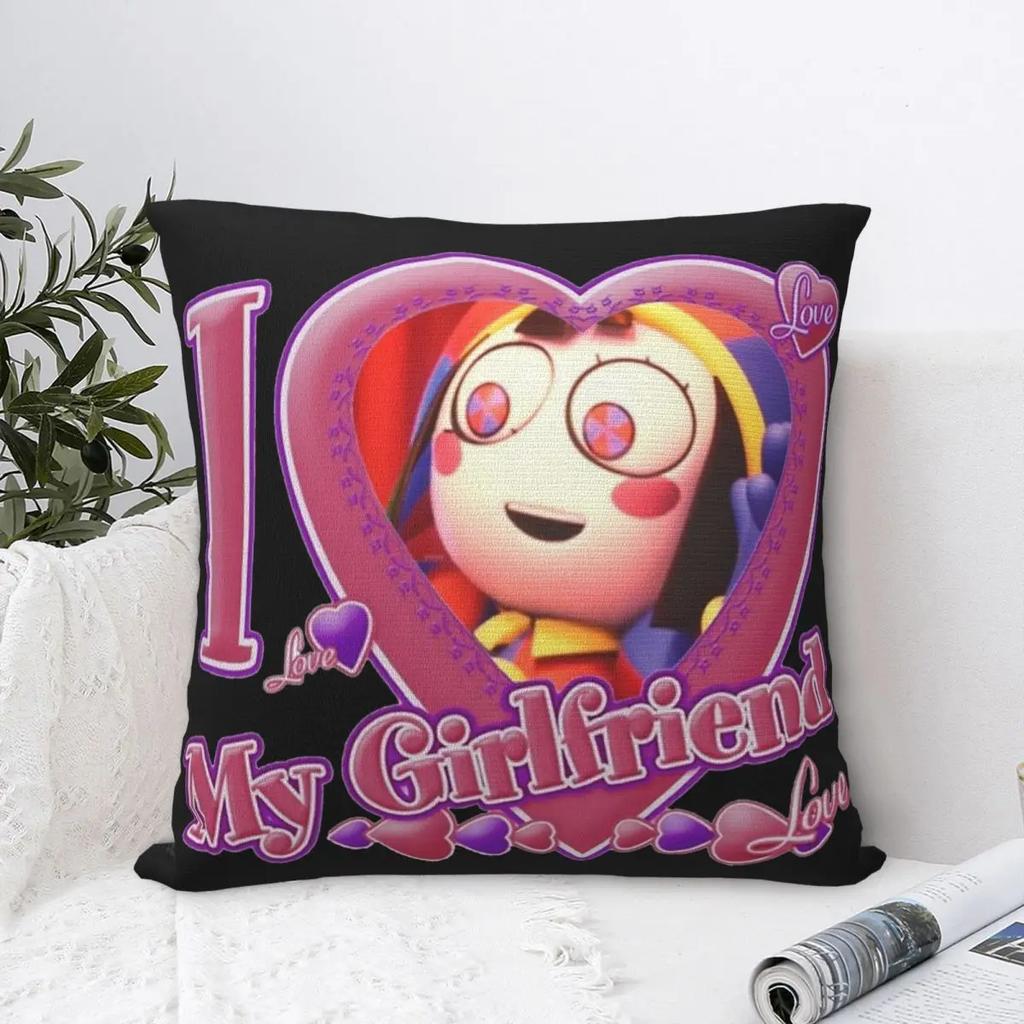 Pomni The Amazing Digital Circus Pachet Fețe de Pernă Pătrate Acasă Desen Animat Bufon Husă de Pernă Drăguță Față de Pernă Decorativă