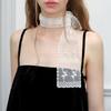 Floral Embroidery Headband Vintage French-Inspired Lightweight Scarf for Women Summer Year Round Versatile Accessory