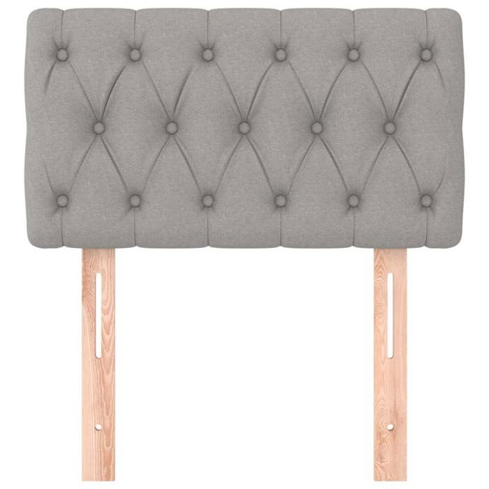 VidaXL Headboard Bedroom Furniture Bed Accessory Single Bed Headboard Interior Light Grey 80x7x78/88 346298