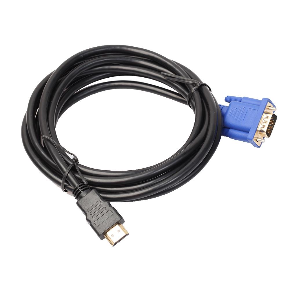 

HDMI-compatible Gold Male To VGA HD Male 15Pin Adapter 1080P HDTV Converter Cable