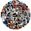 50pcs Waterproof Horror Movie Character Stickers for Cars, Luggage, Scooters, Water Bottles