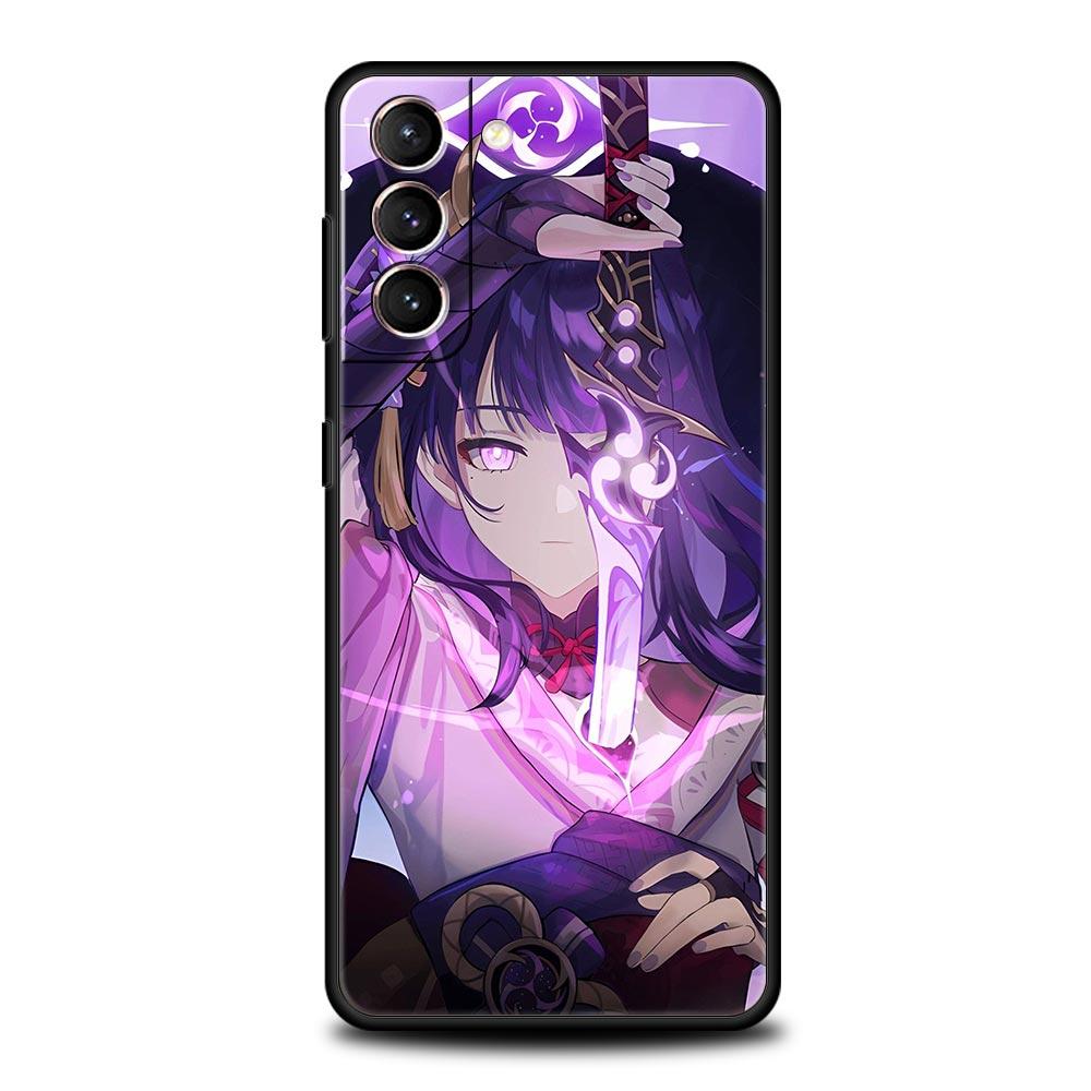 Raiden Shogun Genshin Impact Soft Phone Case For Samsung Galaxy S25 Edge S24 Plus S23 FE S22 S21 S20 Ultra 5G S10 Protect Cover