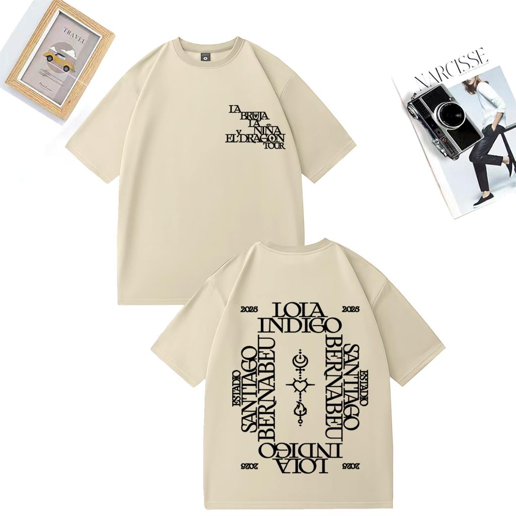 Lola Indigo 2025 Tour Graphics T Shirt Unisex WOMENs vintage Oversized Cotton tshirts Street Hip Hop short sleeve Fashion t shirt