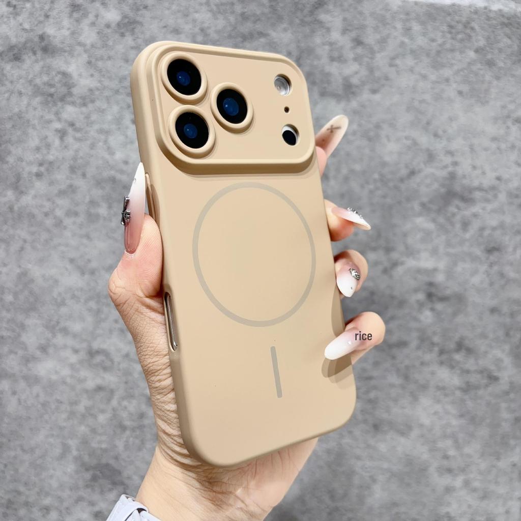 17 Pro Max Magnetic Four-Corner Protection Case, Skin-Feel, Solid Color, High-End Design
