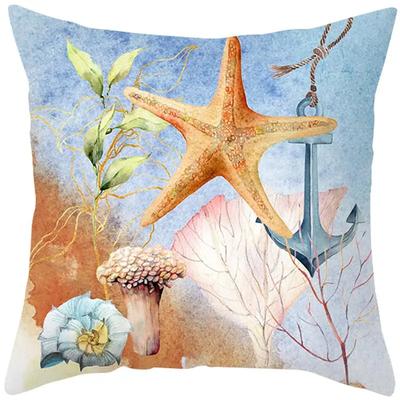 Niedlicher Kissenbezug Sofa Schlafzimmer Heimdeko Sommer Meerestier-Print Kissenbezug