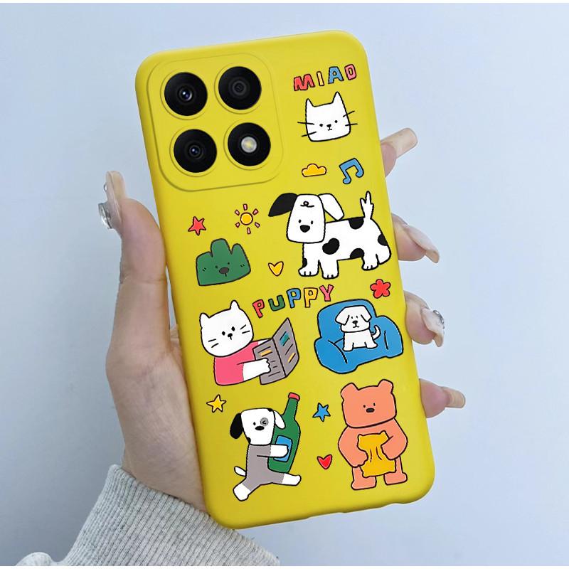 For Huawei Honor X8a Case HonorX8a Soft TPU Silicone Cover Cute Cartoon Panda Phone Case For Honor X6a HonorX6a Plus Coque Funda