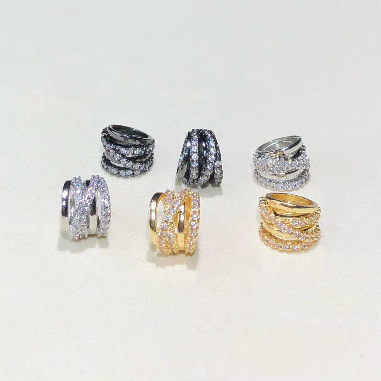 

Позолоченное 14-каратным золотом, стойкое к потускнению, хрустальное, спиральное, скрученное, взаимозамыкающееся, бусины для браслетов и ожерелий