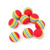 Pets Dental Chew Ball 3.5cm Durable Interactive Teething Toy Rainbow Striped For Cat Dog Chewing Molar Relief Fun Play Brinquedo