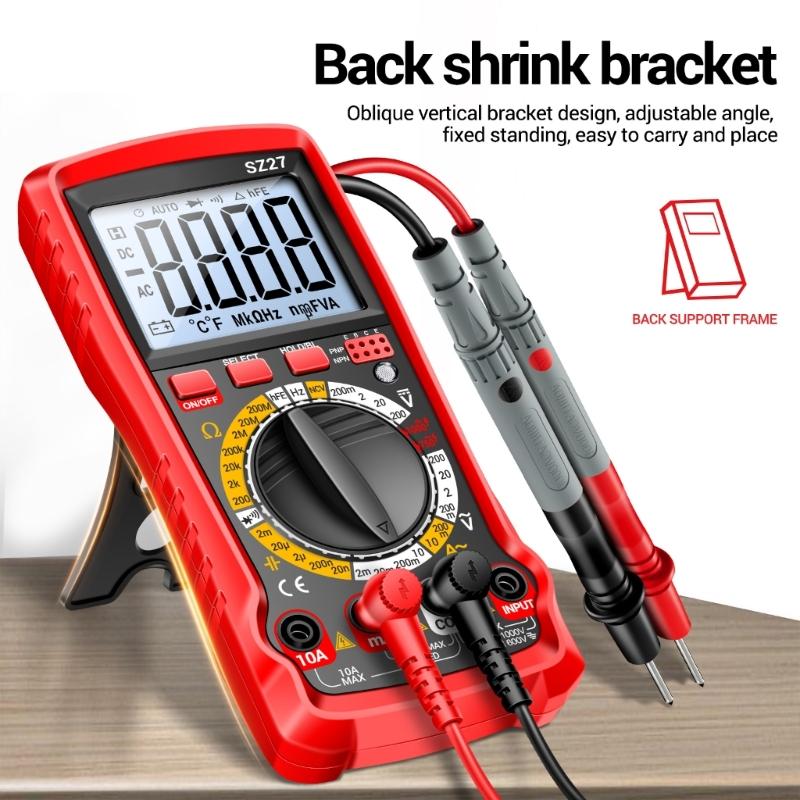 SZ27 Multitester 1999 Counts Multimeter Voltage Current Tester Ohm Diode Triode NCV Resistance Capacitance Tester