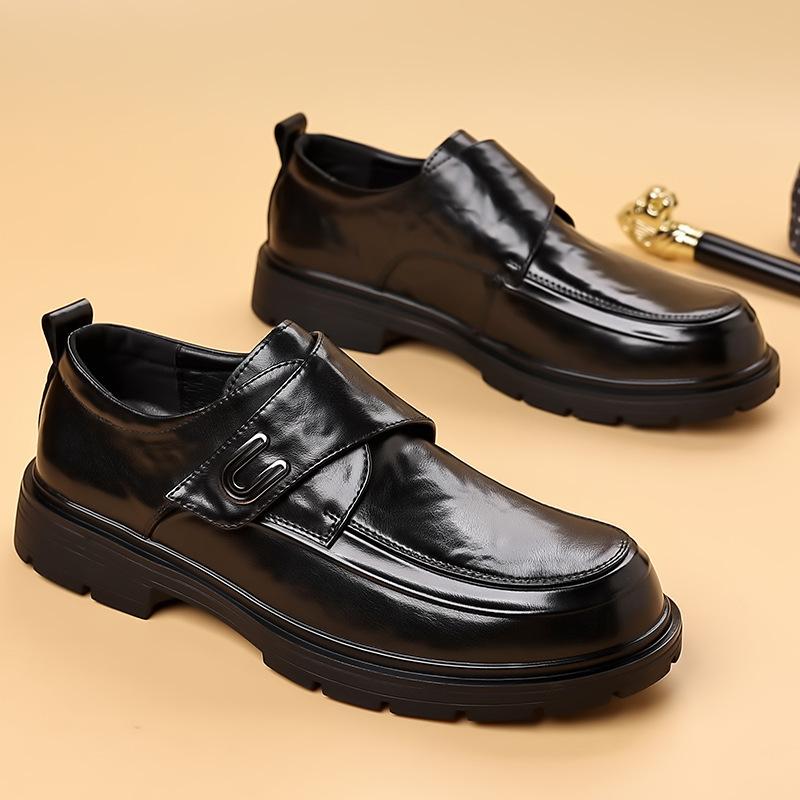 Fashion 2025 Spring Autumn New British Style Business Shoes Man Fashion Casual Platform Shoes Male Solid Color Cow Leather Shoe Man