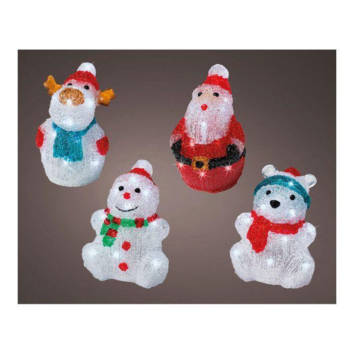 Svítící figurka - Kaemingk - LED Studená bílá - 15 cm - Akryl - Baterie v ceně