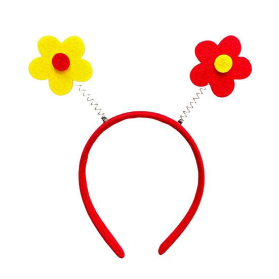 

Kids Headband Non-Slip Base Stable Fit Spring Design Mark Flower Hand Decor Hair Hoop Children Day Performance Hair Accessory B