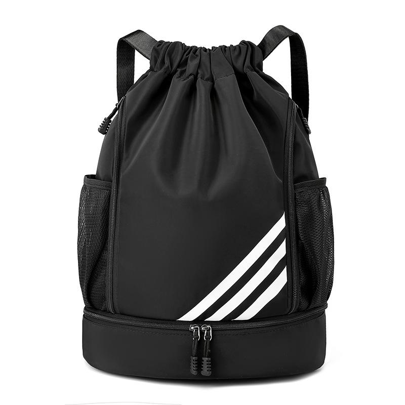 Outdoor Light Travel Sports Football Bag Tie Pocket Backpack Basketball Bag Large Capacity Oxford Cloth Drawstring Bag