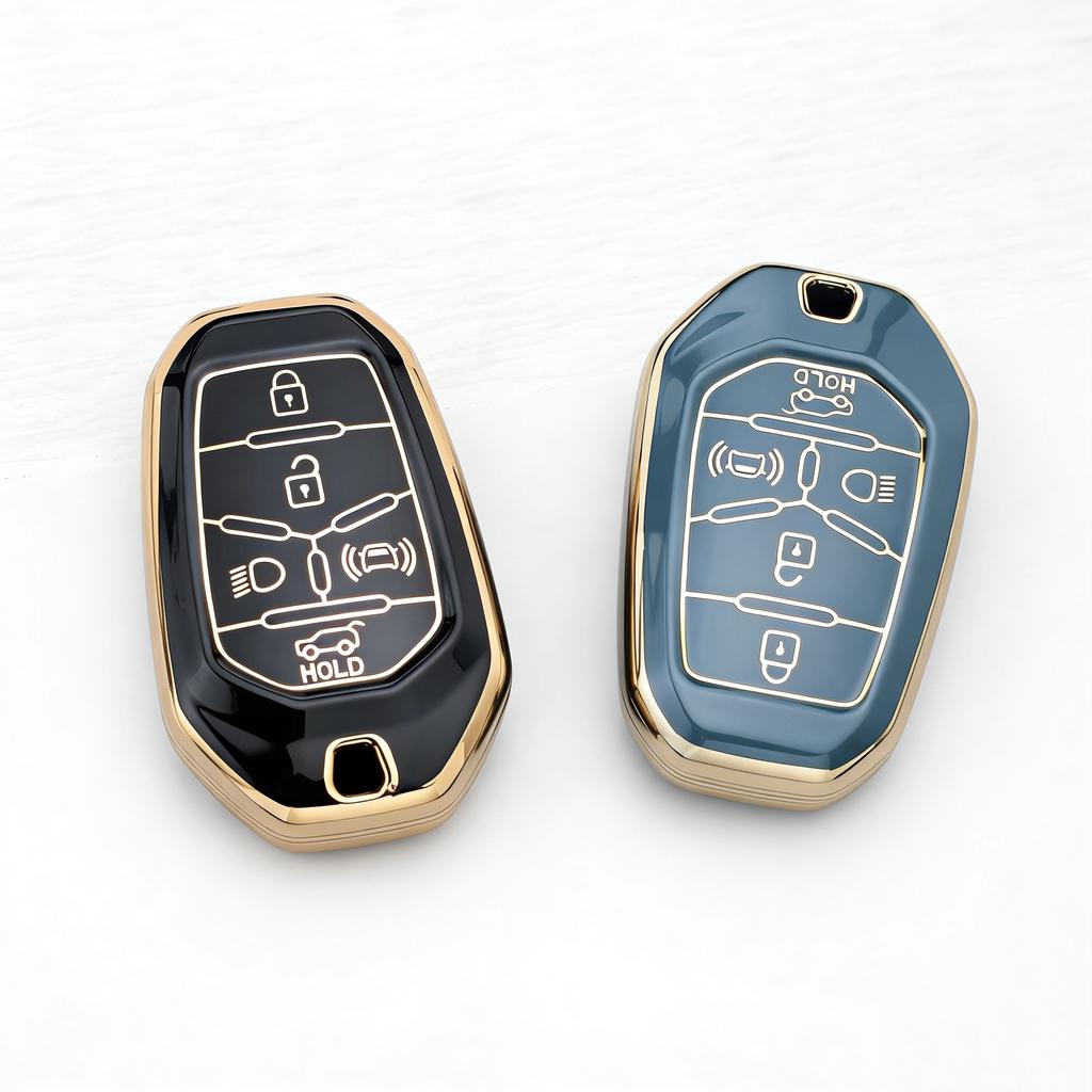 Coque Souple en TPU pour Clé de Voiture Ssangyong Rexton Y400 Y450 G4 (2021-2022) Porte-Clé Coque de Protection pour Clé de Voiture