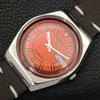 VINTAGE SEIKO 5 AUTOMATIC JAPAN 6309A MENS ORANGE COLOR DIAL WATCH a702737-1