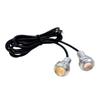 [Pack of 2] Waterproof Large LED Spotlight, Orange 18mm (Silver Socket)
