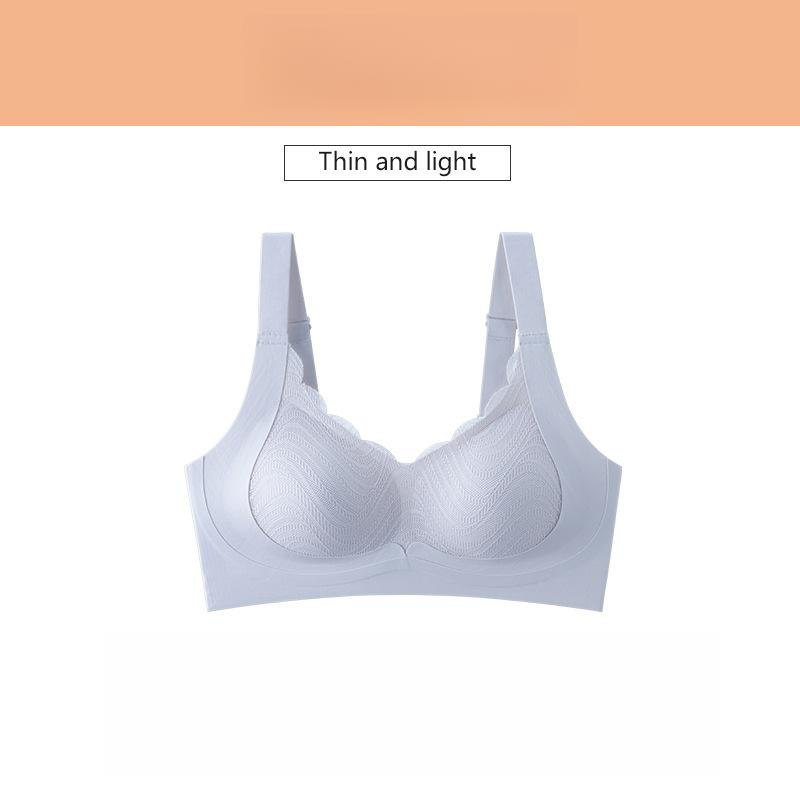 

Спортивный бюстгальтер Женский бюстгальтер большого размера Женский бесшовный собирающий бюстгальтер Коллекционный аксессуар для бюстгальтера Бюстгальтер против провисания груди 6XL синий