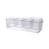Storage Container with Dividers, Bento Lunch Box for Sliced , Portable Plastic for Kitchen