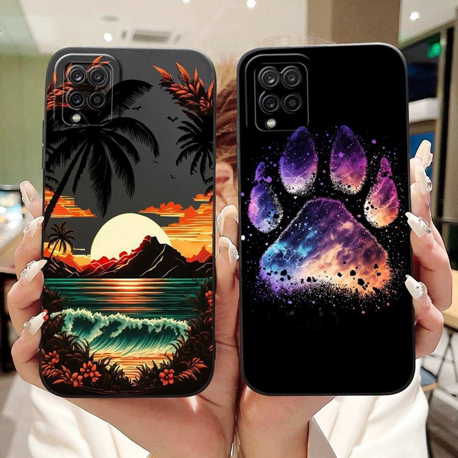 Fashion Painting Phone Case For Samsung Galaxy A12 M12 Soft Silicone Shockproof Cover For Samsung A12 SM-A125F A127F Bumpers