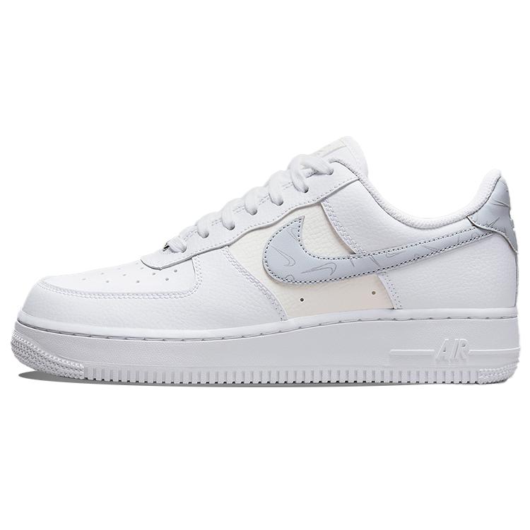 New Nike Air Force 1 '07 Mini Swooshes White Sail Metallic Silver Pure Platinum Women's DV2237-100