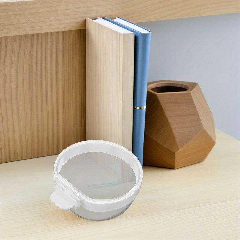 4Pcs Bird Cage Water Bowl for Parrots Transparent Hanging Detachable Spill-Proof Feeding Cup Space Saving Hygienic Design Small
