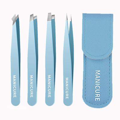 Pinzetta per sopracciglia, capelli colorati, bellezza, estrattore di peli fini, acciaio inossidabile, pinzette per sopracciglia inclinate, strumenti per la rimozione del trucco