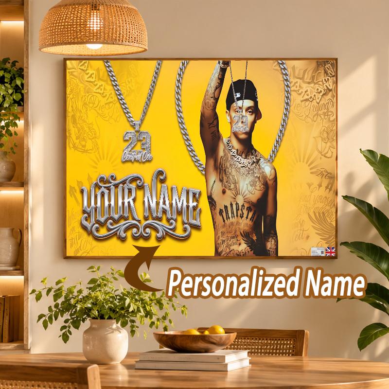 Custom Name Central Cee 5D Diamond Painting Personalized Full Drill Diamond Art Kit Gift