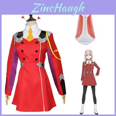 Stunning Darling In The Franxx Zero Two Red Uniform Cosplay Costume For Halloween