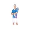 Li Ning International Team Competition Quick-Dry Short Sleeve T-Shirt Breathable Comfortable Cool Matchwear Badminton Shirt Men Tops Blue AAYU127-4