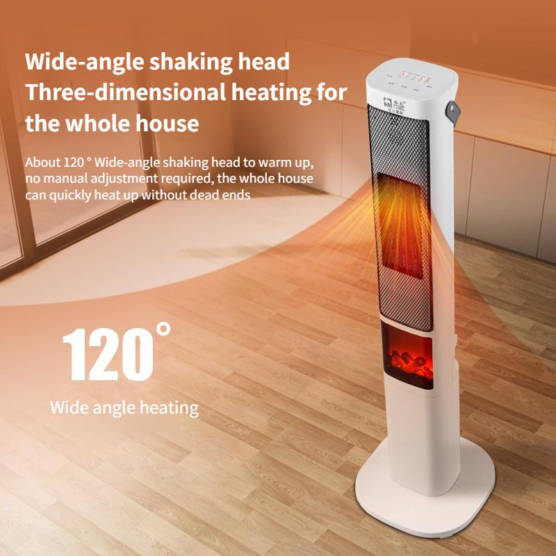 2000W High Power Electric Heater Household Energy Saving Winter Hot Air Fan 3D Simulation Flame Fireplace