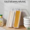 Transparent Stackable Sealed Moisture-proof with Cover Fresh-keeping Rectangle Spaghetti Box Preservation Storage Box