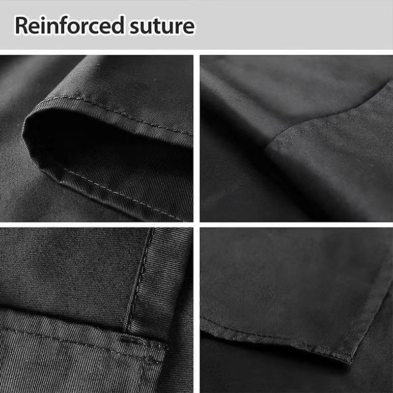 Universal Unisex Half Bust Bib Apron Restaurant Kitchen Coffee Tea Shop Waitress Chef Uniforms Waist Short Apron With Pockets