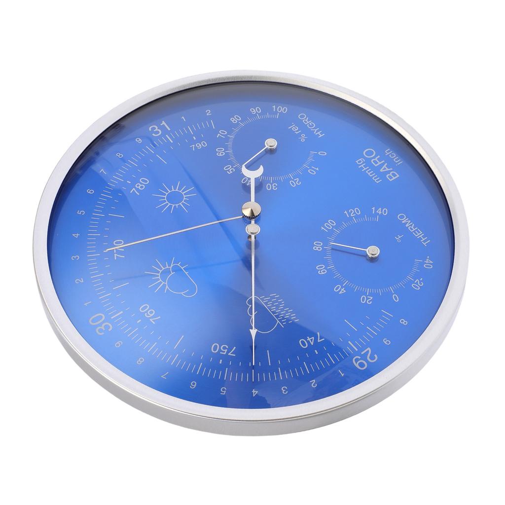Thermometer Barometer Hygrometer 3 In 1 All Season Wall Hanging Indoor Outdoor Accurate Weather