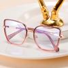 Blue Light Reading Eyewear Female Gradient Designer Big Blocking Rectangular Super Ladies Tinted Color Brand Spectacle Presbyopic Stylish Square