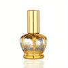 2Pcs 15ml Patterns Essential Oil Roller Bottle Gold Crown Shape Perfume Bottling Portable Electroplated Carve Glass Empty Bottle