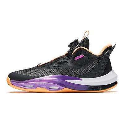 Kids Qingkuang Professional Basketball Shoes Men Sneakers Black Cabbage-Purple 312511112-3