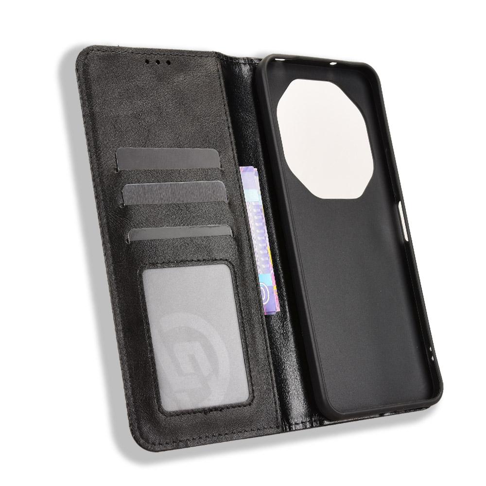 Für Umidigi G100 5G/Umidigi G100 Pro 4G Lederhülle Brieftasche Ständer Retro Textur Handyhülle