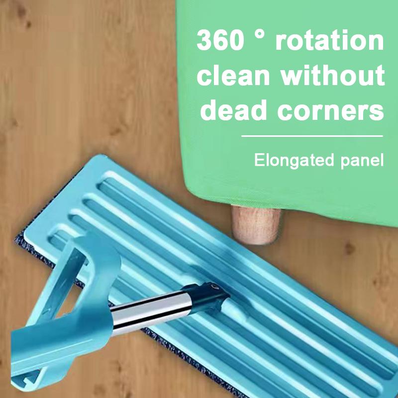Hand free mop lazy flat mop household a mop net wet and dry moisture absorption mop