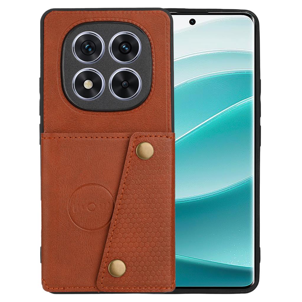 For Xiaomi Redmi Note 14 Pro+ 5G Case Card Slots Kickstand Leather+TPU Phone Cover