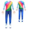 4864 Kids Boys Girls Roblox Printed Long Sleeves Jumpsuit Mask Sets Halloween Cosplay Costumes