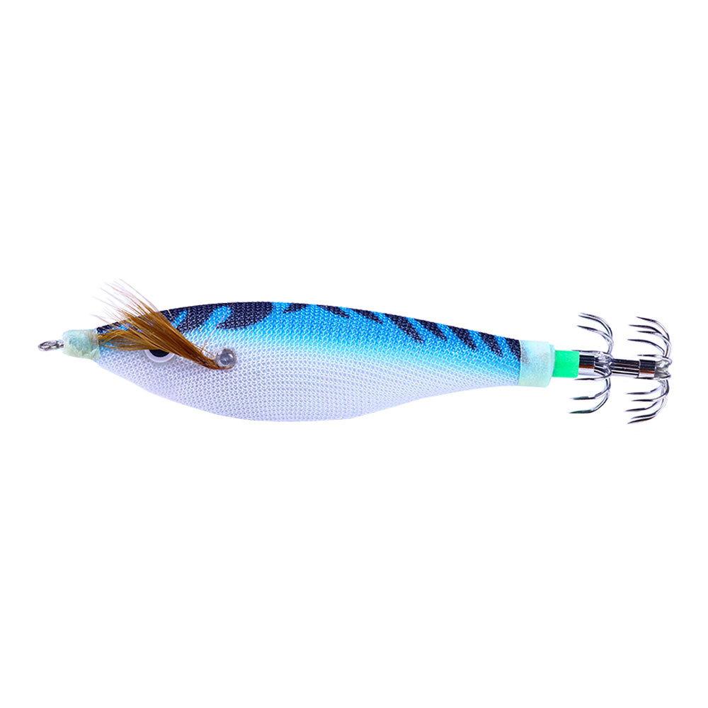 Lure bait10CM 9.6GRound Belly Wood Shrimp8Colorful Squid Hook Bionic Bait8Word Ring Swivel Fishing Supplies Special for Bass
