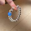 Natural stone crystal geometric beaded bracelet retro high-end bracelet women's niche light luxury versatile jewelry