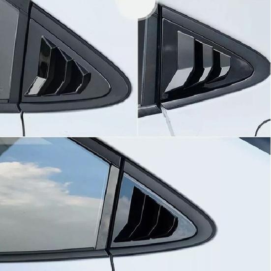 2Pc Glossy Black Side Vent Window Louver Cover Trim For Toyota Corolla -2024