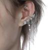 Alloy Ear Cuff With Fishtail Design And Cascading Tassels For No Pierced Ears Comfortable Bone Clip Jewelry