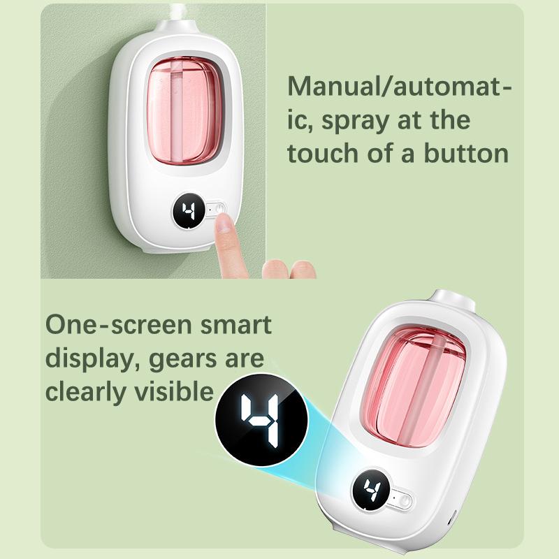 Wall-Mounted Diffuser Aromatherapy Machine Smart With Display 6 Scent Car Air Freshener Home Bathroom Deodorization