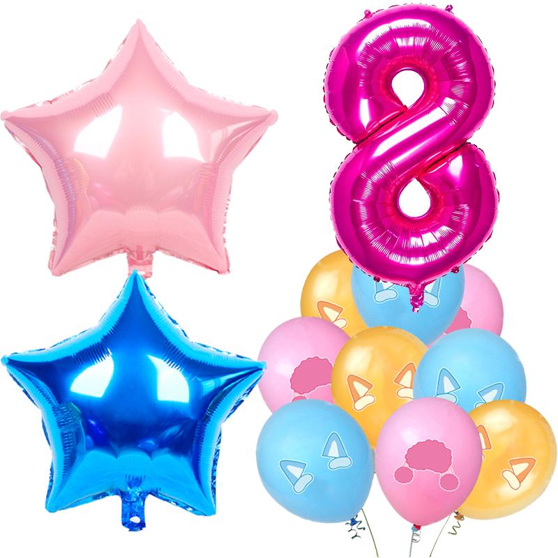 Cartoon Blue Dog Birthday Party Decoration Pink Dog Disposable Tablecloth Cup Bingo plate Baby Shower Kids Favors Party Supplies